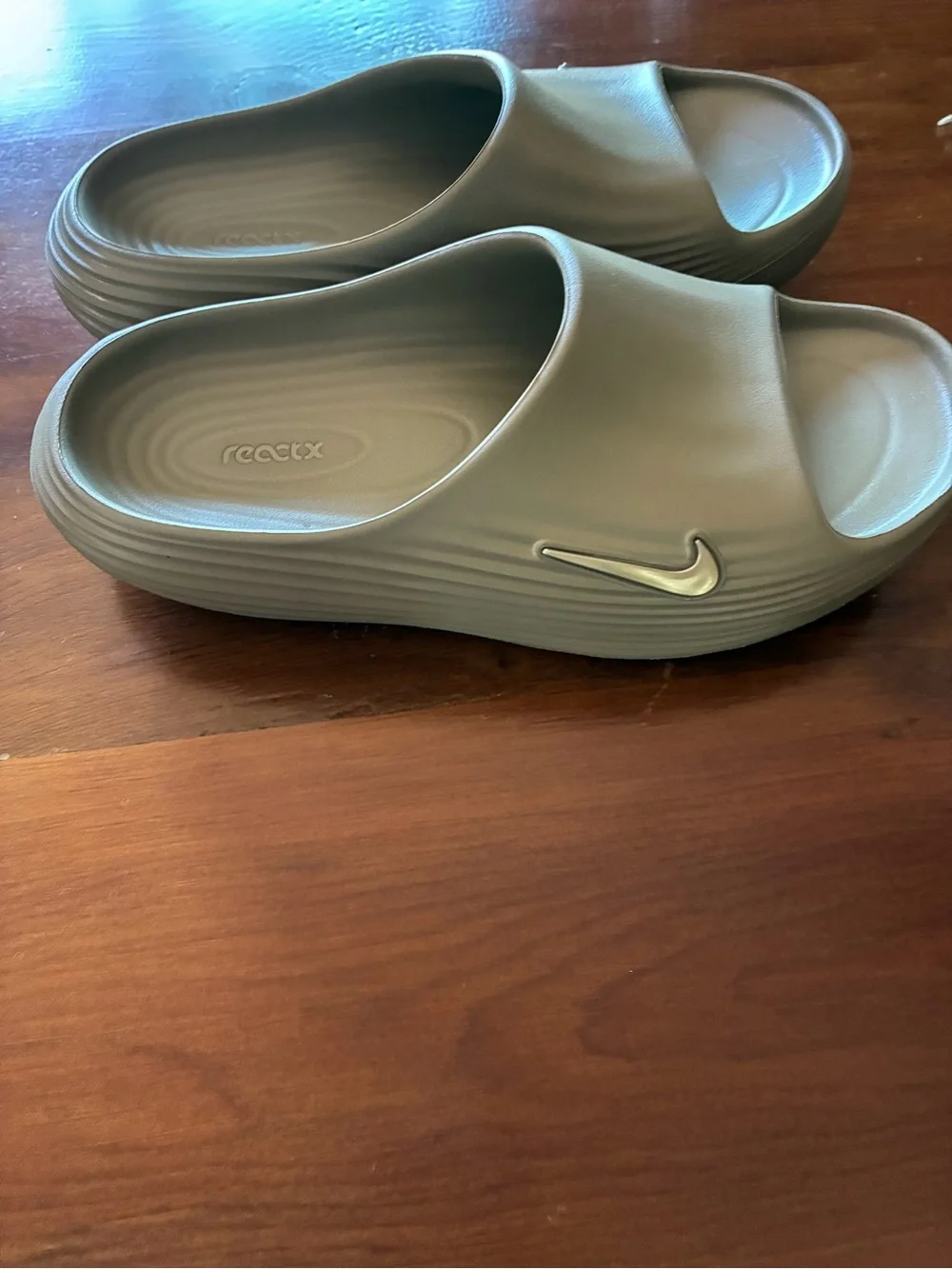 Nike Tan Slip-On Slide Sandals
